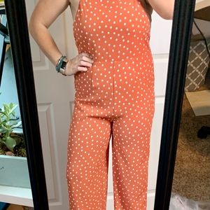 Sage The Label Peach Polkadot Jumpsuit